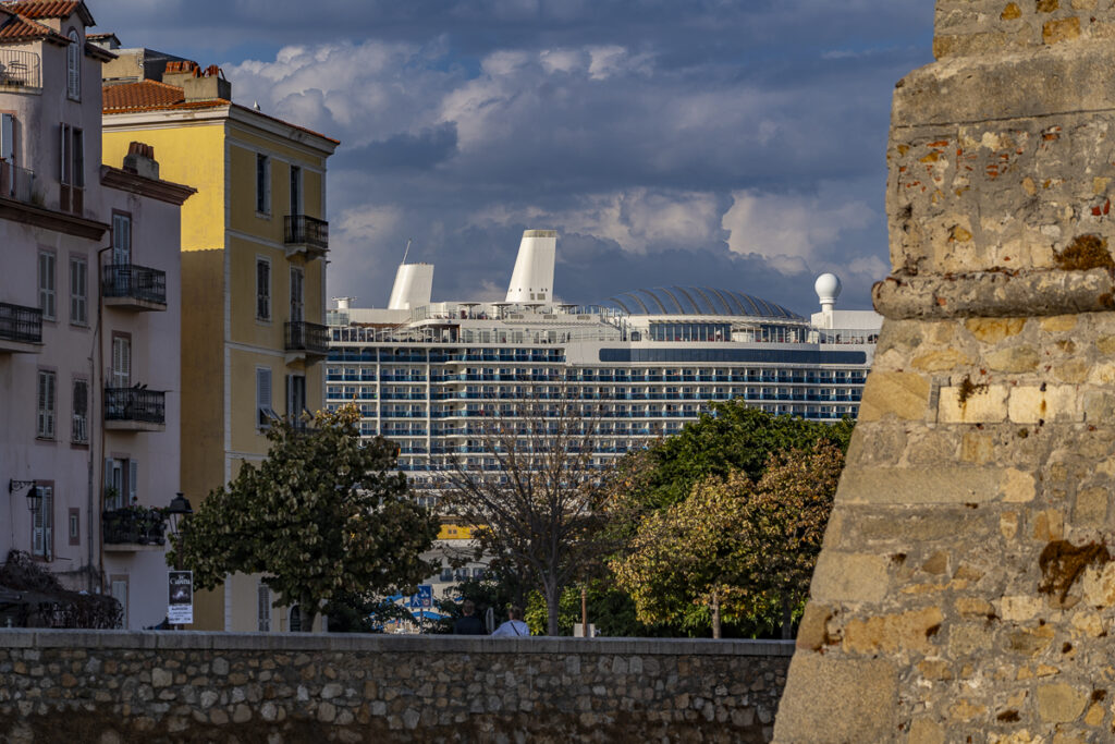 Aida Cosma cruise ship in port of Ajaccio, Corsica